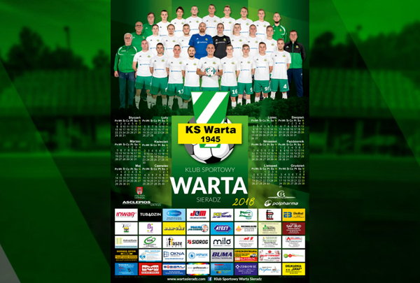 Sponsorski Kalendarz KS Warty Sieradz na rok 2018